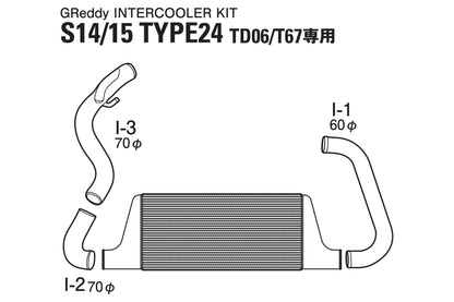 GREDDY INTERCOOLER KIT T-24F S14/S15 UPGRADED TURBO KIT - (12020211)