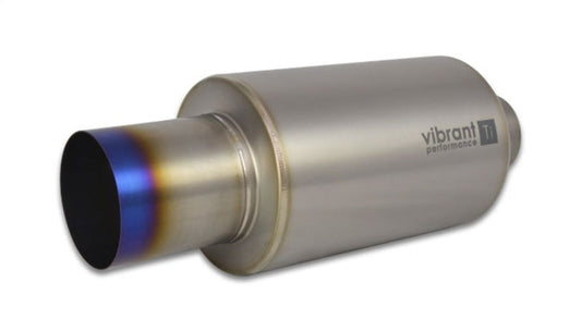 Vibrant Titanium Muffler w/Straight Cut Burnt Tip 3in. Inlet / - 17562
