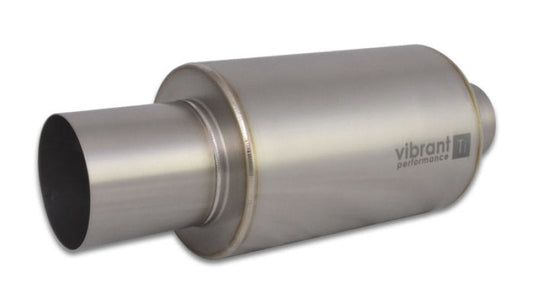 Vibrant Titanium Muffler w/Straight Cut Natural Tip 3.5in Inlet / - 17565