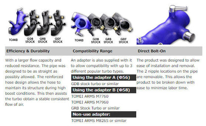 Tomei Turbo Suction Hose For Subaru WRX/STI GD/GR/GV EJ20/EJ25 - Black ColorTomei USA