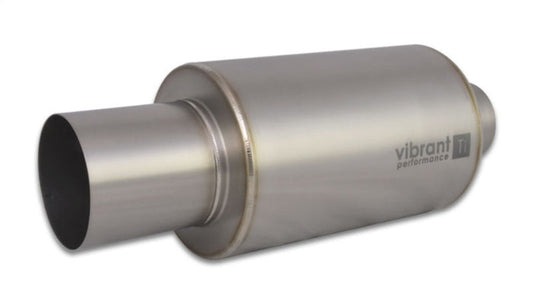 Vibrant Titanium Muffler w/Straight Cut Natural Tip 2.5in. Inlet / - 17561