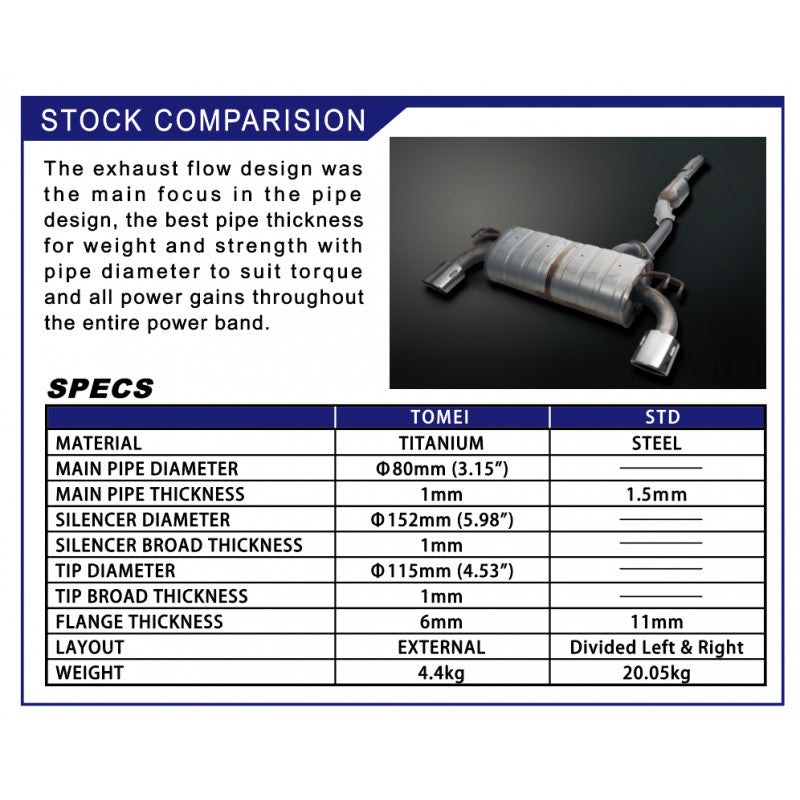 Tomei - FULL TITANIUM MUFFLER KIT EXPREME TI EVO10 (TB6090-MT02A)